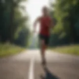 Athlete experiencing lightheadedness after running.