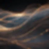 An abstract representation of light waves illustrating the concept of scientific discovery.