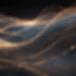 An abstract representation of light waves illustrating the concept of scientific discovery.