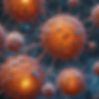 Visual representation of lysosomal functions in cells Graphical representation of lysosomal function