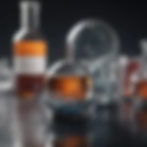 A close-up view of chemical compounds used in drug formulation