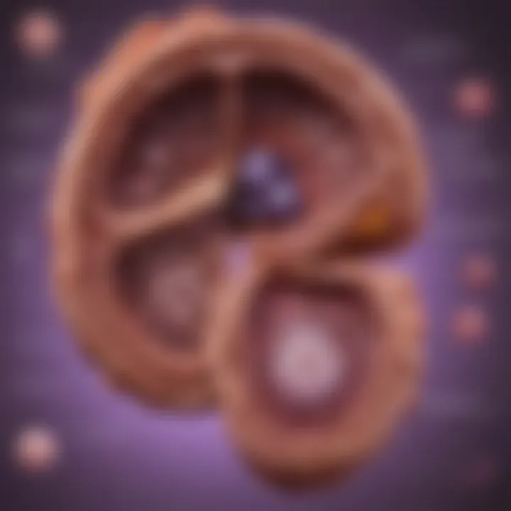 Diagram illustrating types of pancreatic tumors