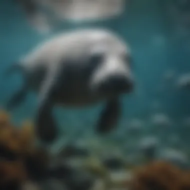 Key Adaptations for Aquatic Life Diagram showcasing the key adaptations of manatees for aquatic life