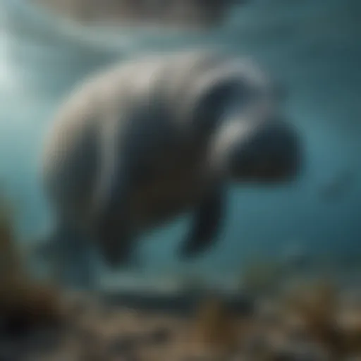 Illustration of ancient terrestrial ancestors of manatees