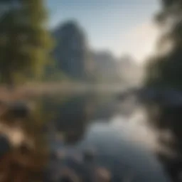 A serene landscape representing tranquility and focus
