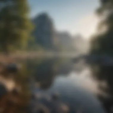 A serene landscape representing tranquility and focus