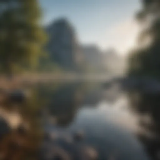 A serene landscape representing tranquility and focus
