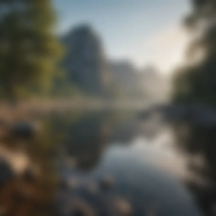 A serene landscape representing tranquility and focus