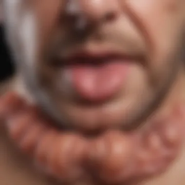 Visual diagram correlating polyp size with symptom severity