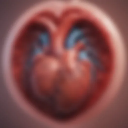 Illustration of common congenital heart defects in neonates