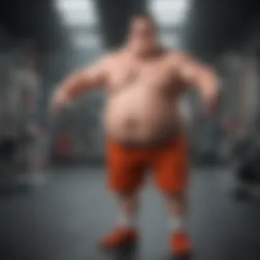 Peter Griffin engaging in a humorous workout routine