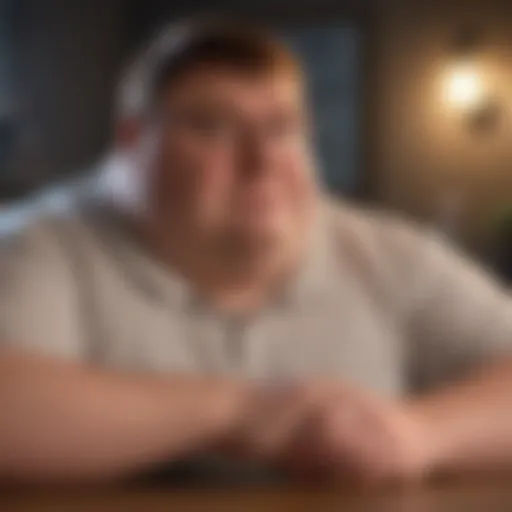 Peter Griffin contemplating his weight loss goals