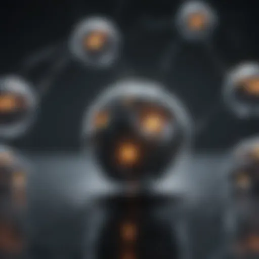 An abstract representation of neurotransmitters involved in anxiety regulation