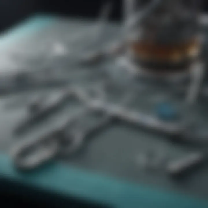 Illustration of polypectomy surgical tools