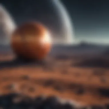 A conceptual image of future space exploration missions traveling to distant planets