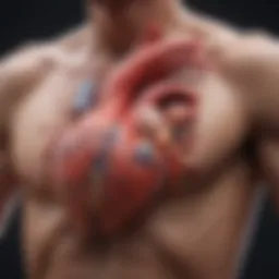 Diagram illustrating the physiological mechanisms of right heart failure