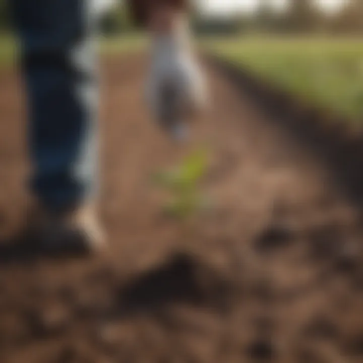 Illustration of soil testing methodologies in agriculture