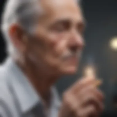 Contemplating Health Choices A thoughtful elderly person contemplating health decisions