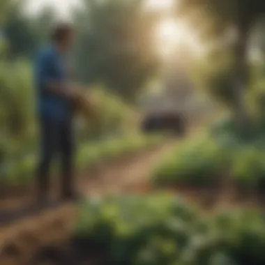 Diverse Agricultural Practices for Health A garden field showcasing diverse crops