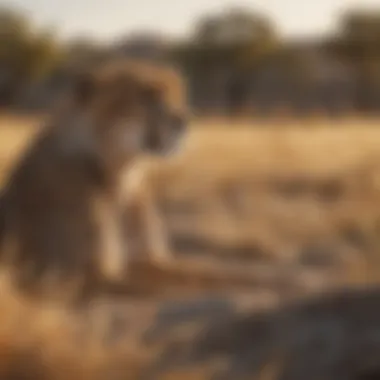 A cheetah's habitat showcasing its environment