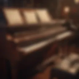 Vintage Hammond organ in a dimly lit jazz club