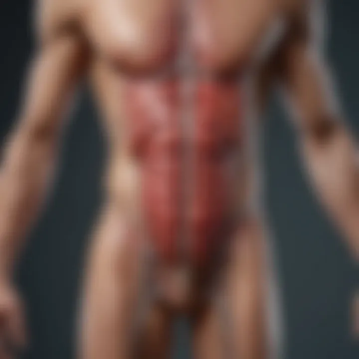 Illustration of cardiovascular system responding to exercise