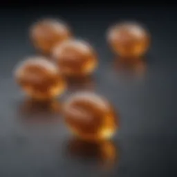 Detailed view of finasteride capsules on a surface