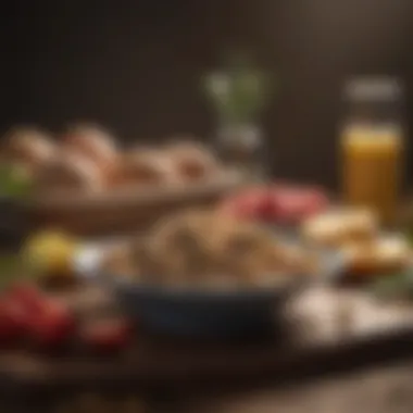 Nutritional Sources for Better Sleep Nutrient-rich foods that contribute to sleep quality, displayed aesthetically.