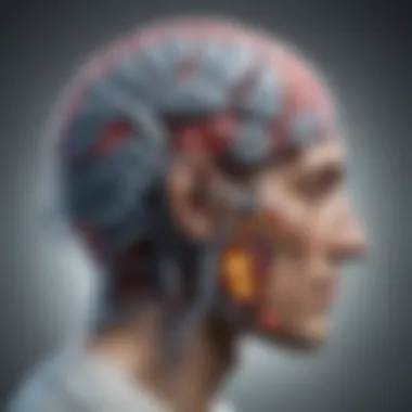 A brain illustration highlighting neurotransmitter pathways.