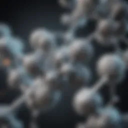 Molecular structure of magnesium oxide showing its chemical bonds