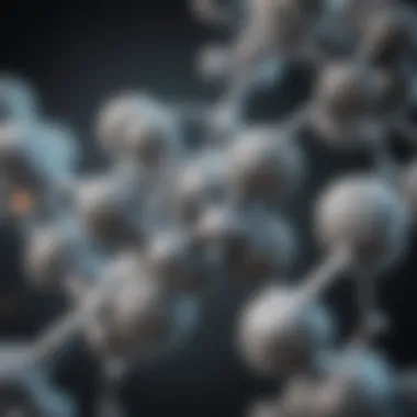 Molecular structure of magnesium oxide showing its chemical bonds