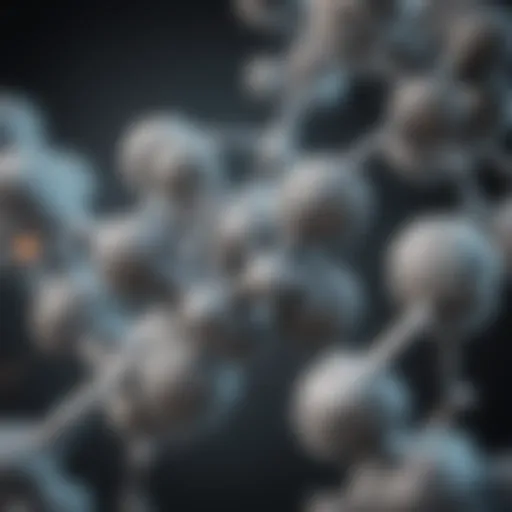 Molecular structure of magnesium oxide showing its chemical bonds