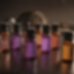 Collection of essential oils bottles