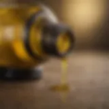 A bottle of premium olive oil highlighting its rich golden color