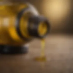 A bottle of premium olive oil highlighting its rich golden color