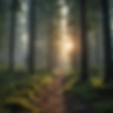 A vibrant forest illustrating the essence of carbon capture