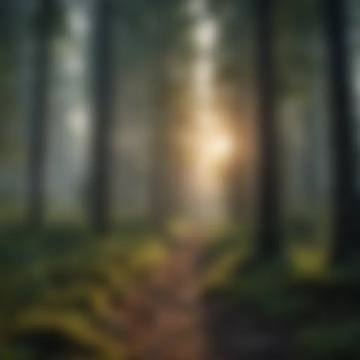 A vibrant forest illustrating the essence of carbon capture