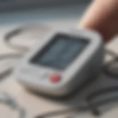 Insight into Blood Pressure Monitoring Devices Blood pressure monitoring device display with a calm background