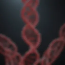 Visual representation of circulating tumor DNA in the bloodstream