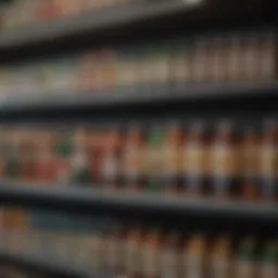 A diverse range of commercial fungicides displayed on a shelf