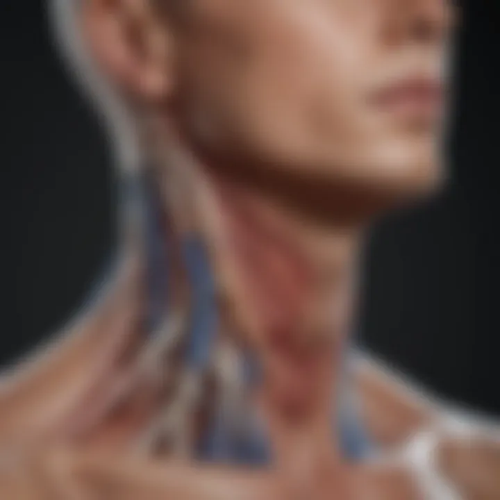 An anatomical diagram highlighting neck muscles targeted by dry needling.