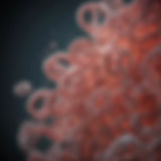 Microscopic view of E. coli bacteria