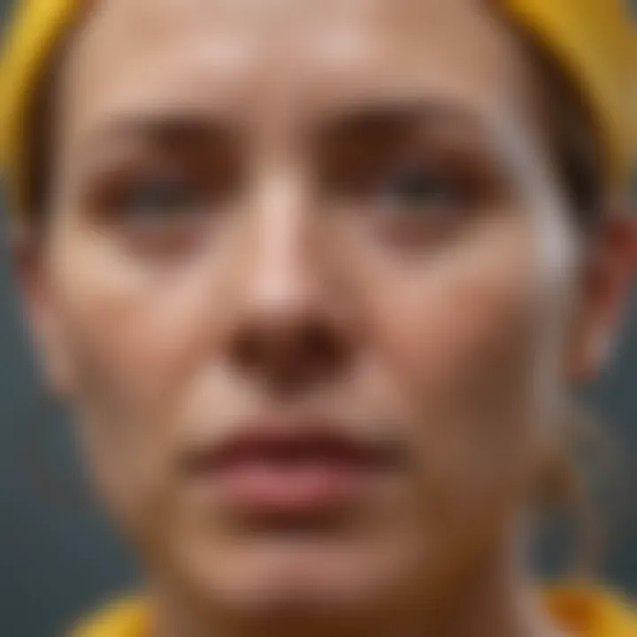 Clinical depiction of jaundice symptoms