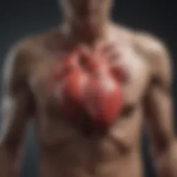 Diagram illustrating the symptoms of heart seizures