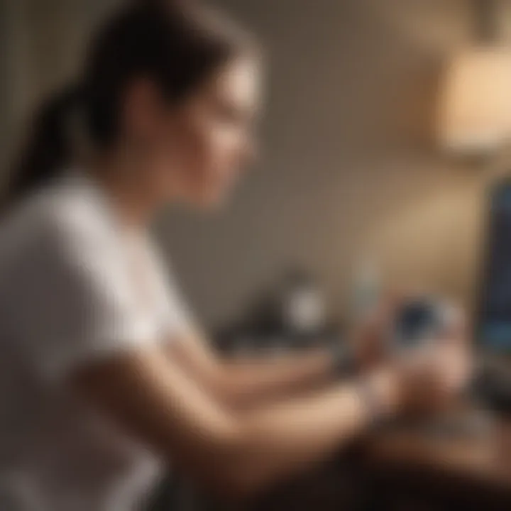 Home setting with a patient using monitoring devices
