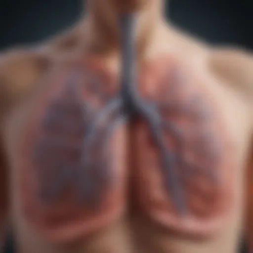An intricate diagram illustrating the various types of idiopathic pulmonary lung diseases.
