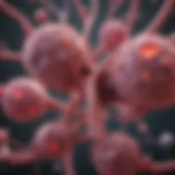 Diagram depicting the pathways of cancer metastasis to the kidneys.