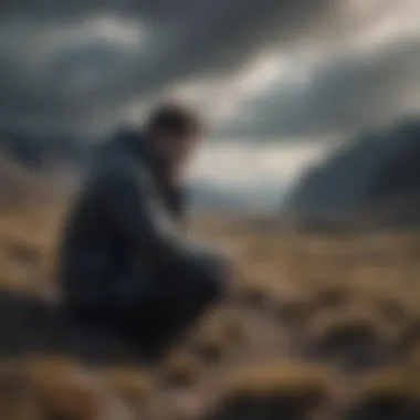 Emotional Landscape of Depression A somber landscape reflecting emotional depth