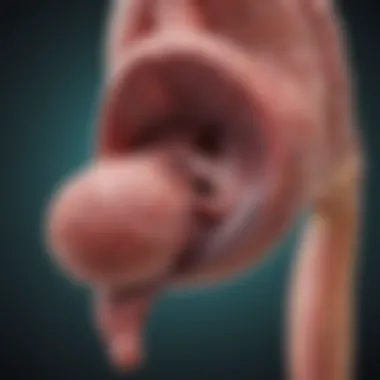 Liver Involvement in Ovarian Cancer Metastasis Illustration showing liver affected by cancer metastasis