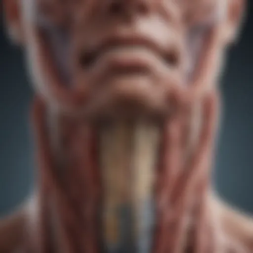 Anatomical illustration of parathyroid glands